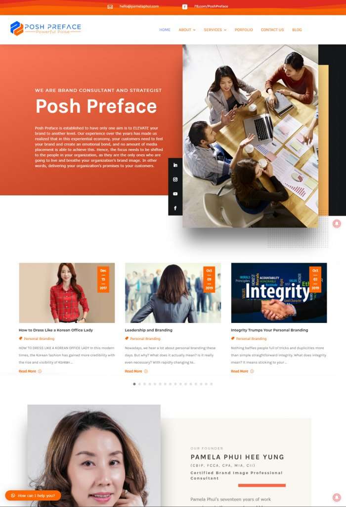 Posh Preface Sabah Web Design